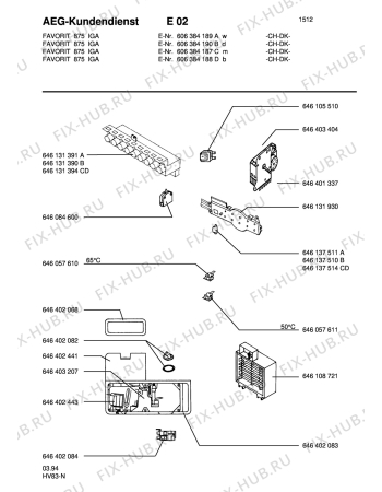 Взрыв-схема посудомоечной машины Aeg FAV875I-W SD CH - Схема узла Electrical equipment